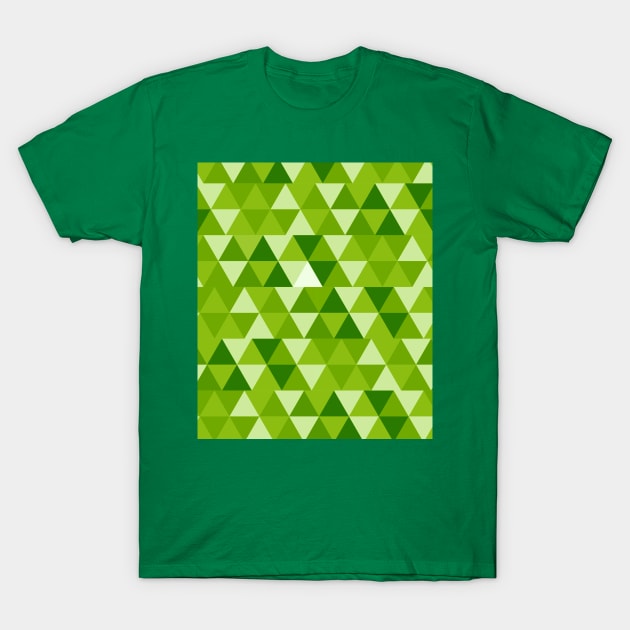 Abstract triangle green Art T-Shirt by Tshirtstory